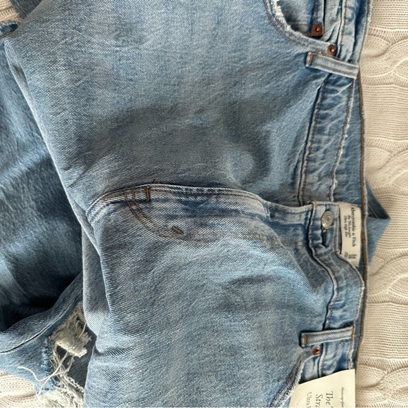 Abercrombie & Fitch Light Blue 90s Straight Ultra High Rise Jeans Size 34 (18) - Picture 8 of 12